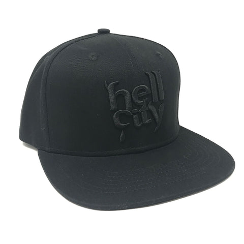 Hell City Black Logo Hat